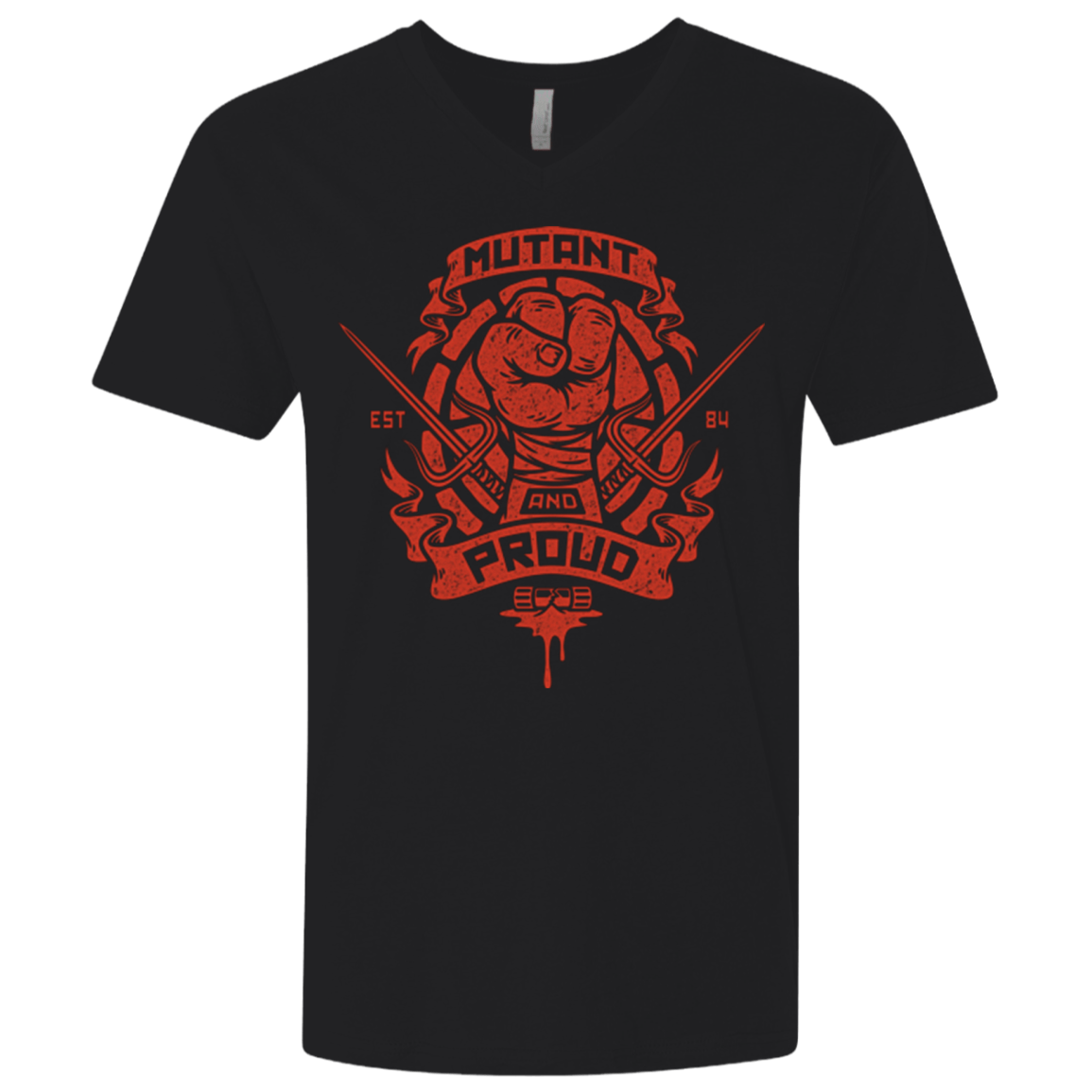 T-Shirts Black / X-Small Mutant and Proud Raph Men's Premium V-Neck