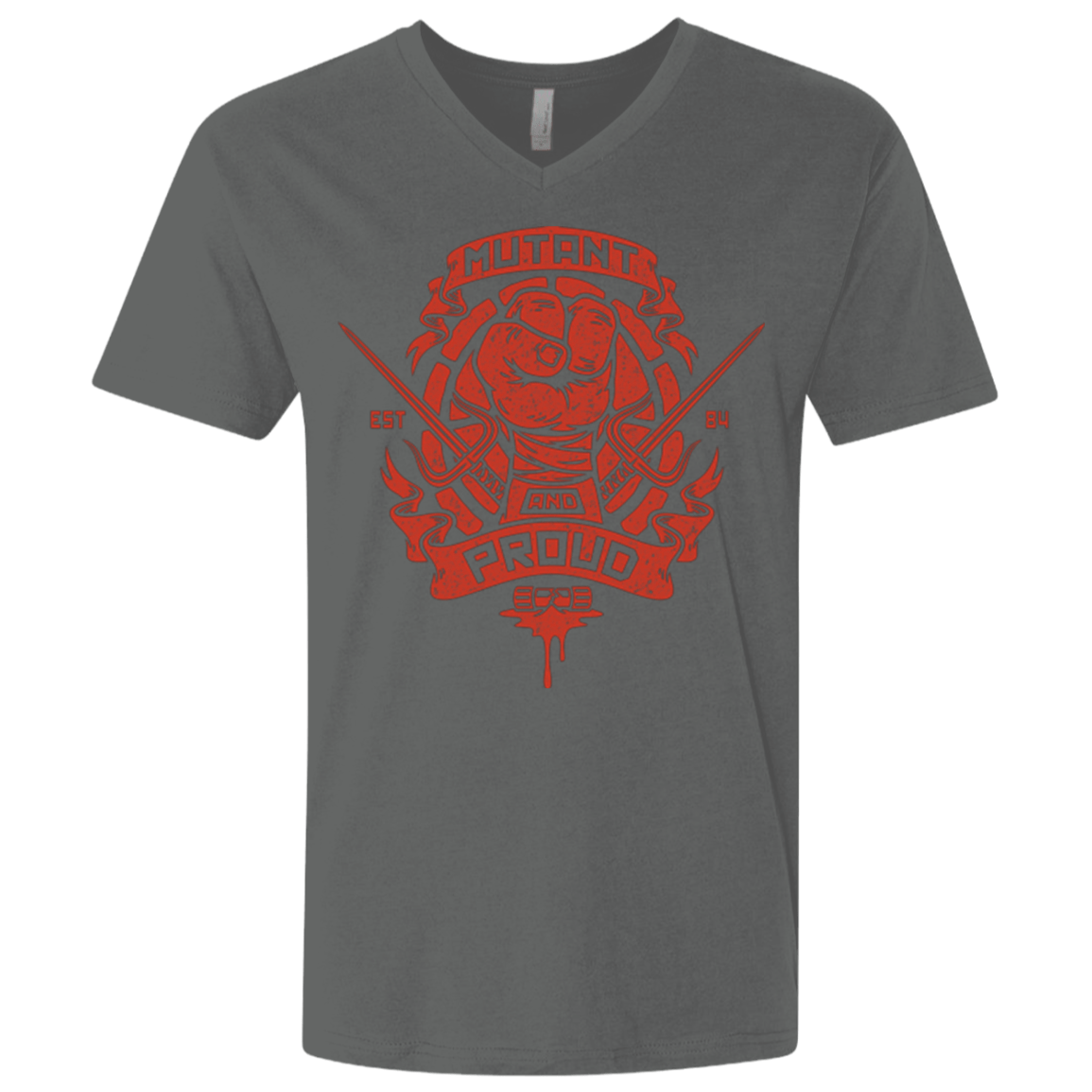 T-Shirts Heavy Metal / X-Small Mutant and Proud Raph Men's Premium V-Neck