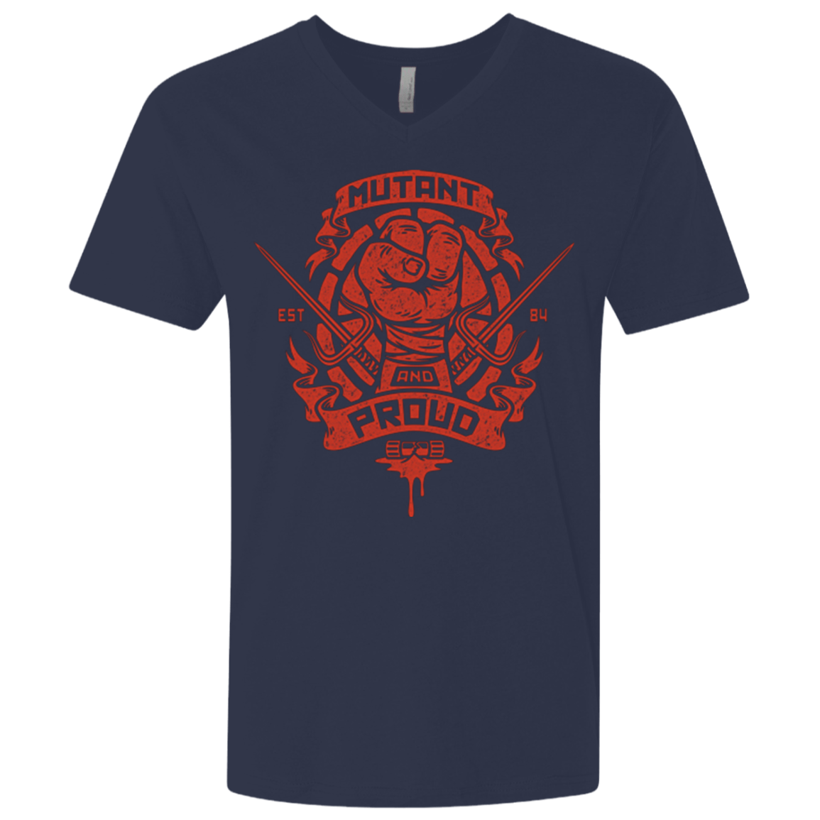 T-Shirts Midnight Navy / X-Small Mutant and Proud Raph Men's Premium V-Neck