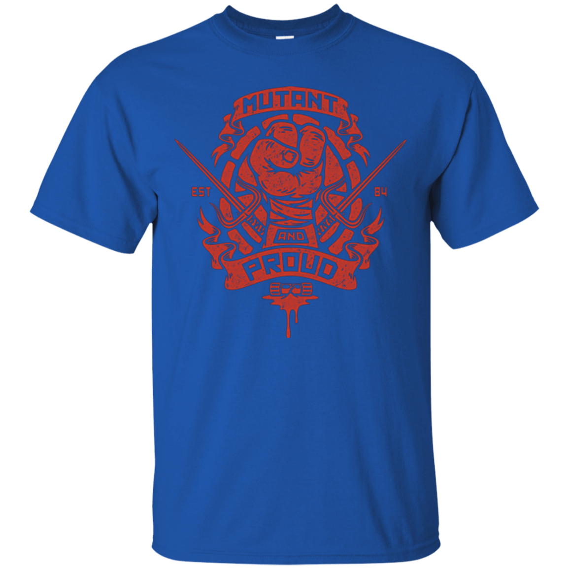 T-Shirts Royal / Small Mutant and Proud Raph T-Shirt