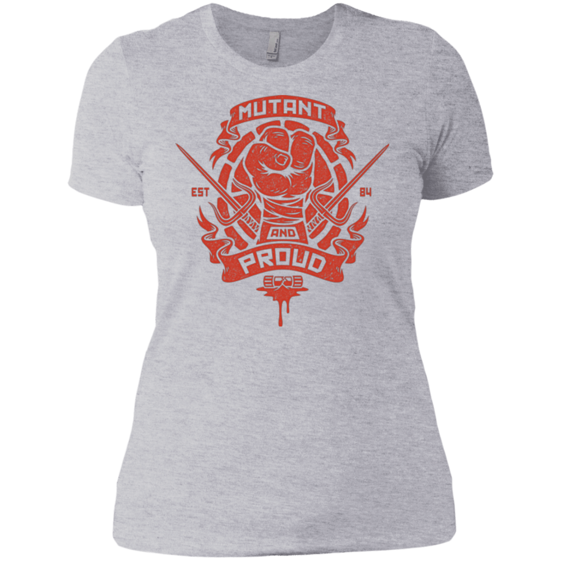 T-Shirts Heather Grey / X-Small Mutant and Proud Raph Women's Premium T-Shirt
