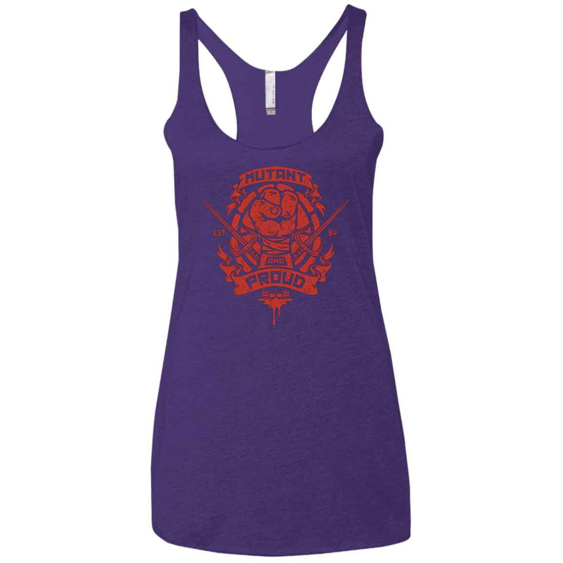 T-Shirts Purple / X-Small Mutant and Proud Raph Women's Triblend Racerback Tank