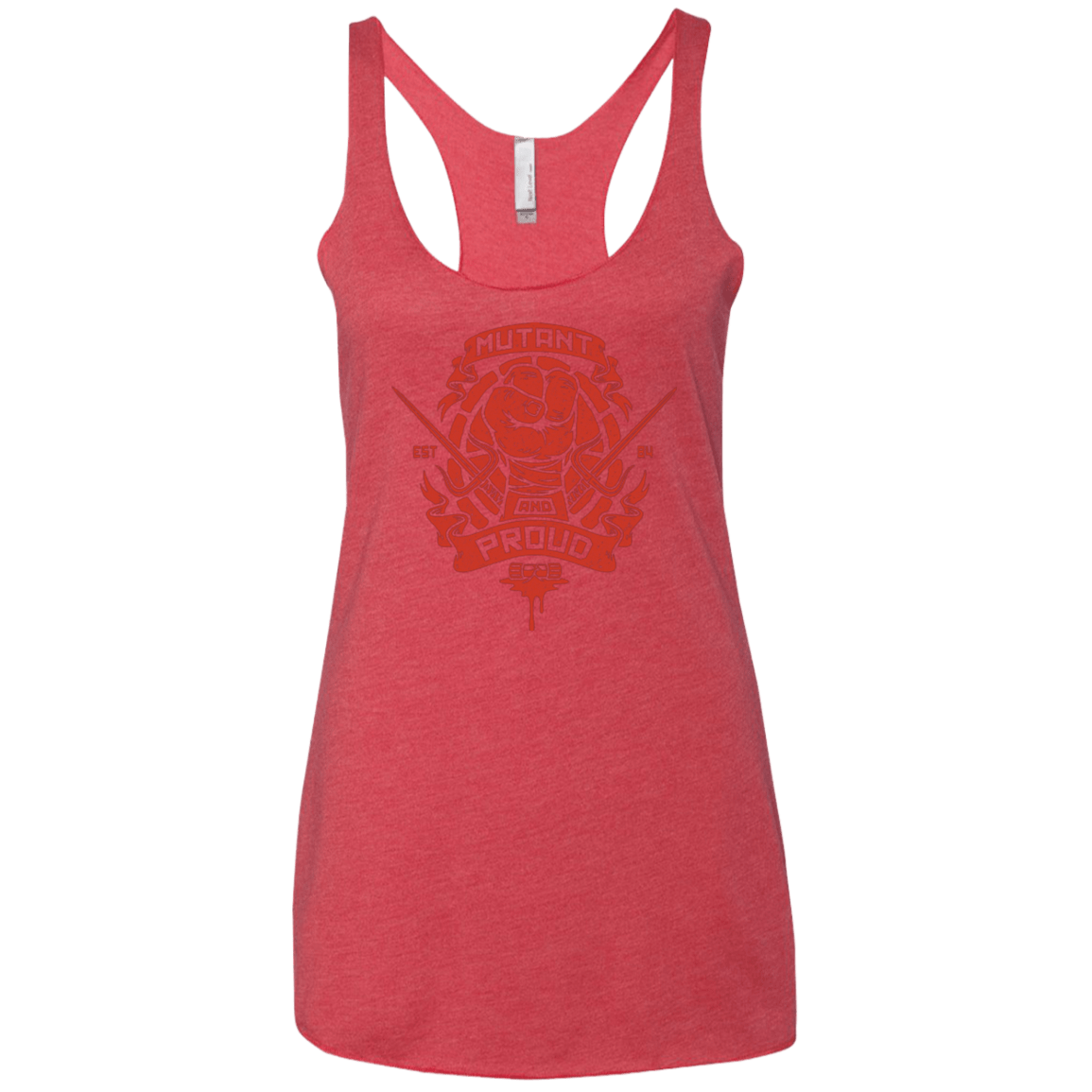 T-Shirts Vintage Red / X-Small Mutant and Proud Raph Women's Triblend Racerback Tank
