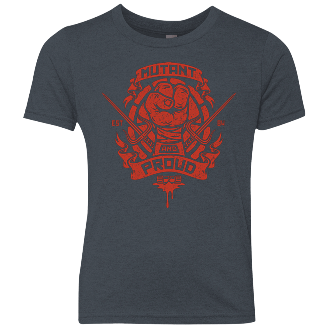 T-Shirts Vintage Navy / YXS Mutant and Proud Raph Youth Triblend T-Shirt