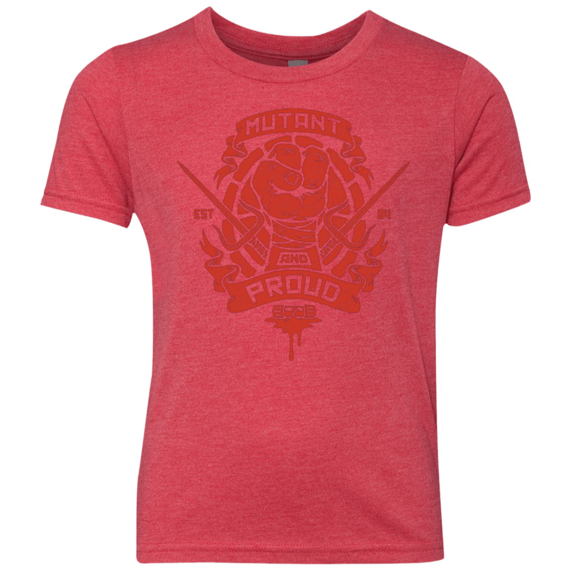 T-Shirts Vintage Red / YXS Mutant and Proud Raph Youth Triblend T-Shirt