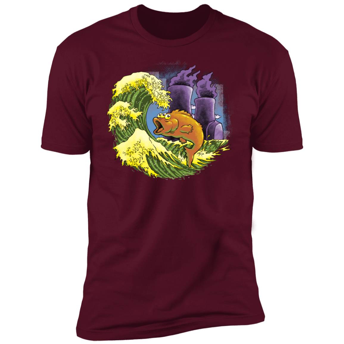 T-Shirts Maroon / S Mutant Wave Men's Premium T-Shirt