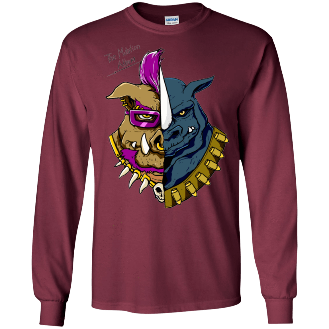 T-Shirts Maroon / S Mutation album Men's Long Sleeve T-Shirt