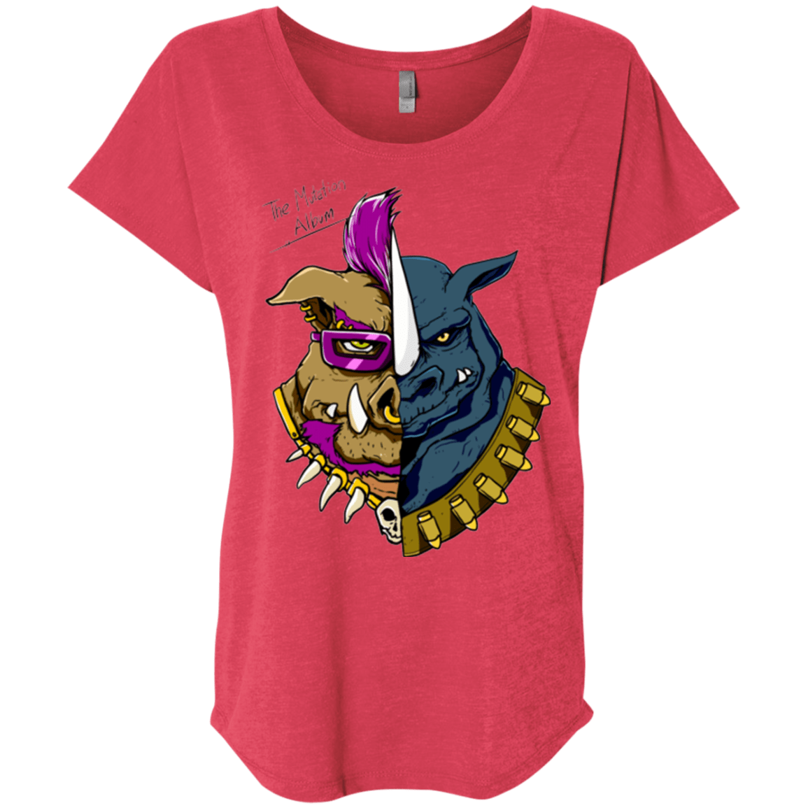 T-Shirts Vintage Red / X-Small Mutation album Triblend Dolman Sleeve