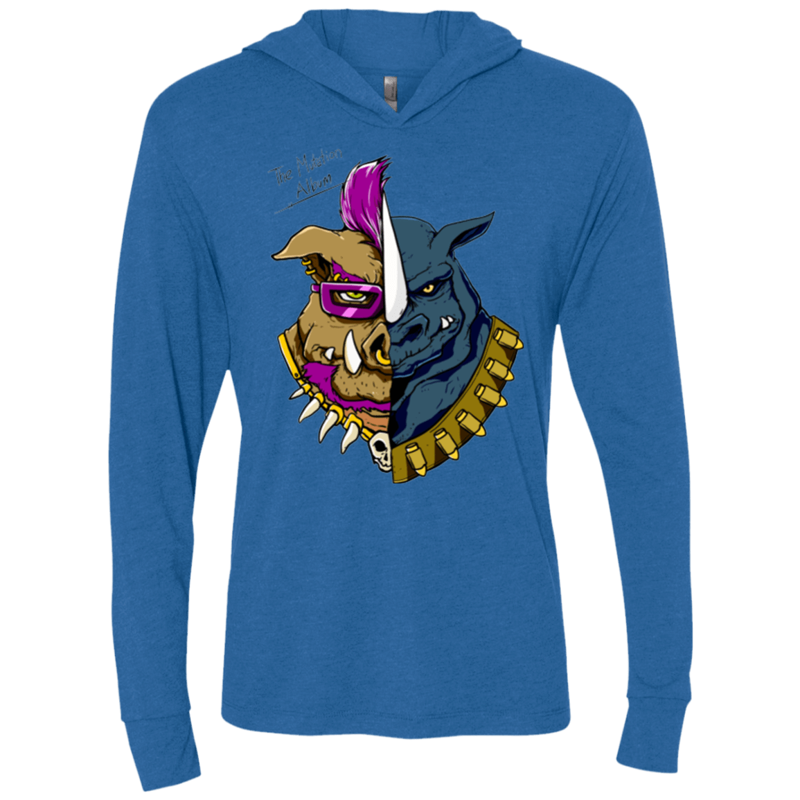 T-Shirts Vintage Royal / X-Small Mutation Album Triblend Long Sleeve Hoodie Tee