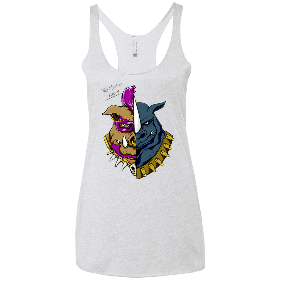 T-Shirts Heather White / X-Small Mutation album Women's Triblend Racerback Tank