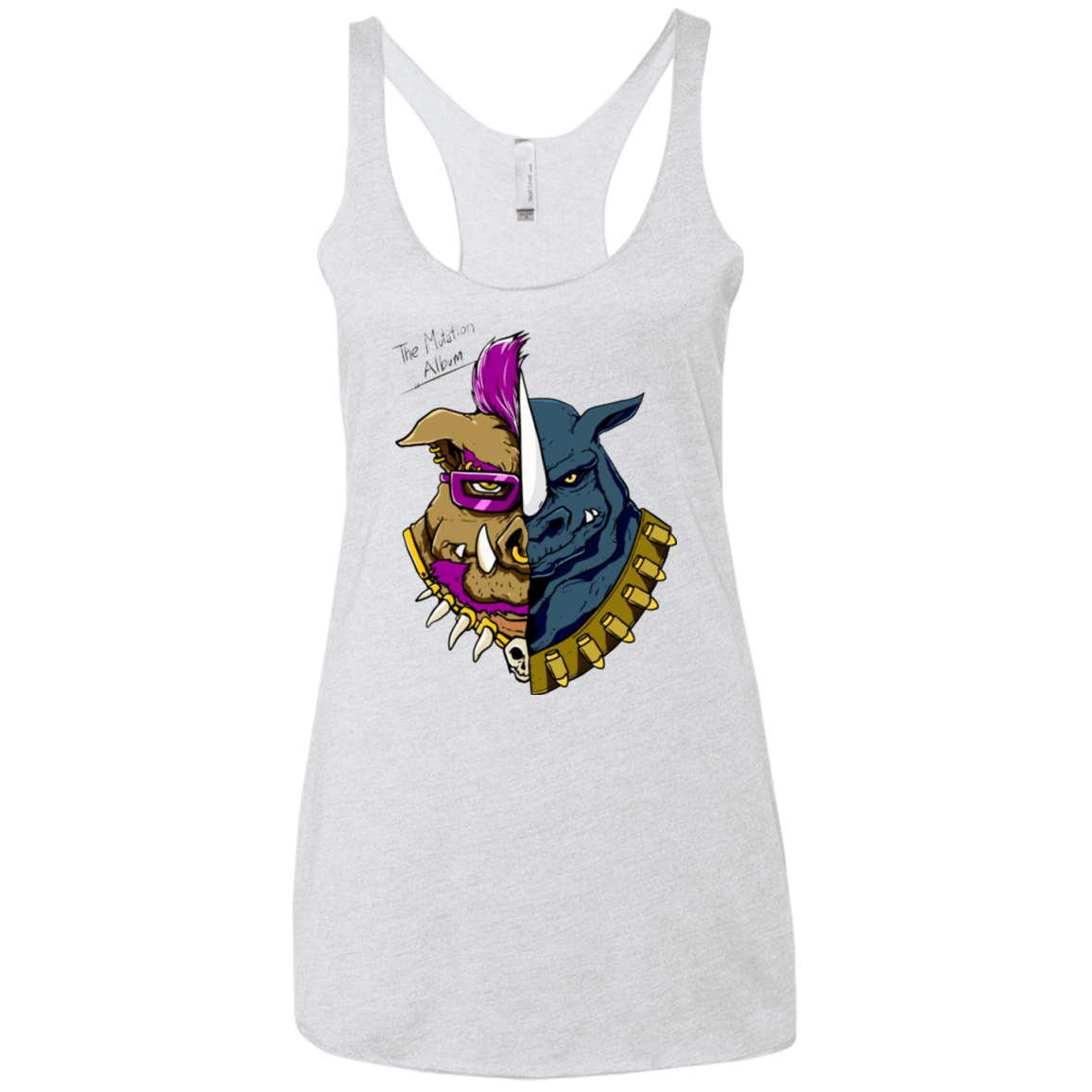 T-Shirts Heather White / X-Small Mutation Album Women's Triblend Racerback Tank