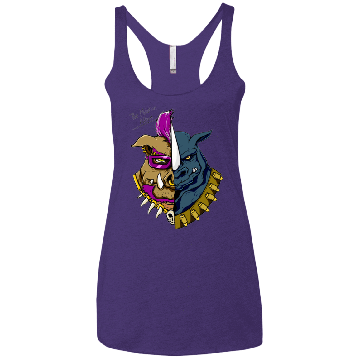 T-Shirts Purple Rush / X-Small Mutation album Women's Triblend Racerback Tank