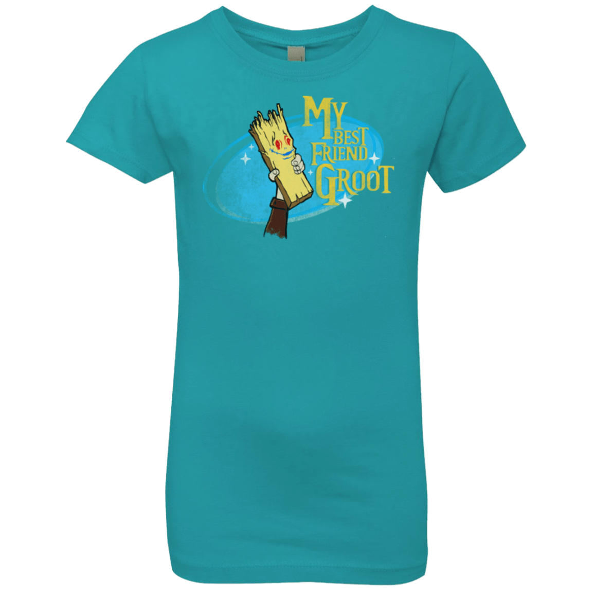 T-Shirts Tahiti Blue / YXS My Best Friend Groot Girls Premium T-Shirt