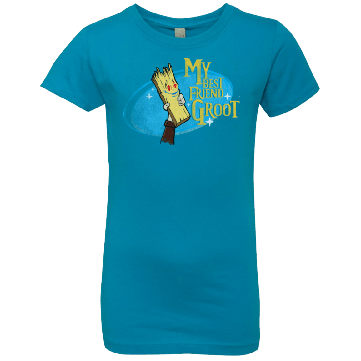 T-Shirts Turquoise / YXS My Best Friend Groot Girls Premium T-Shirt
