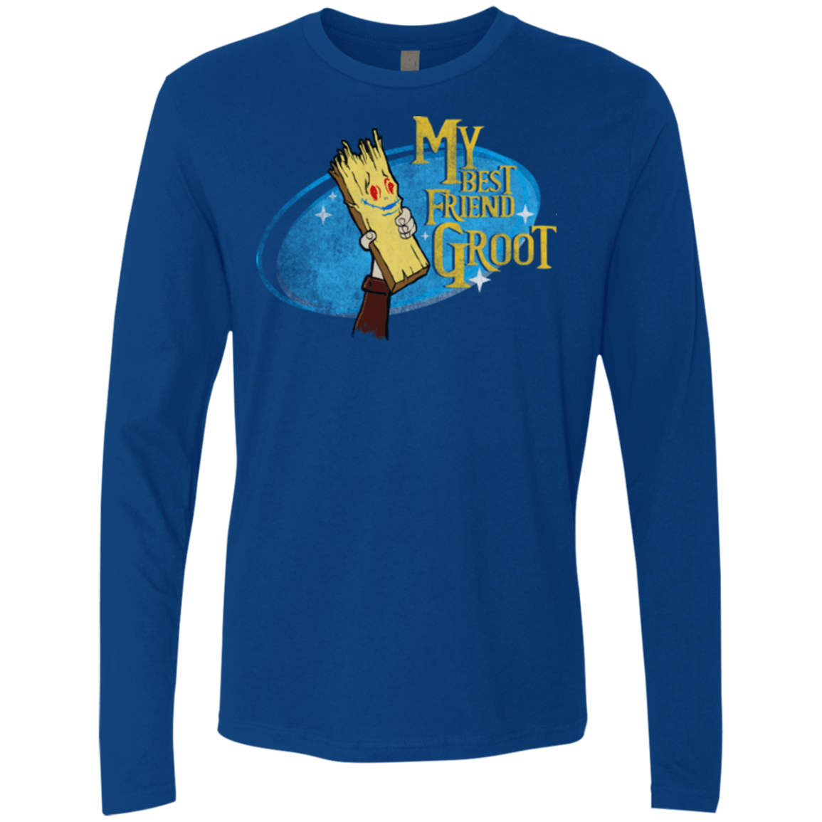 T-Shirts Royal / Small My Best Friend Groot Men's Premium Long Sleeve