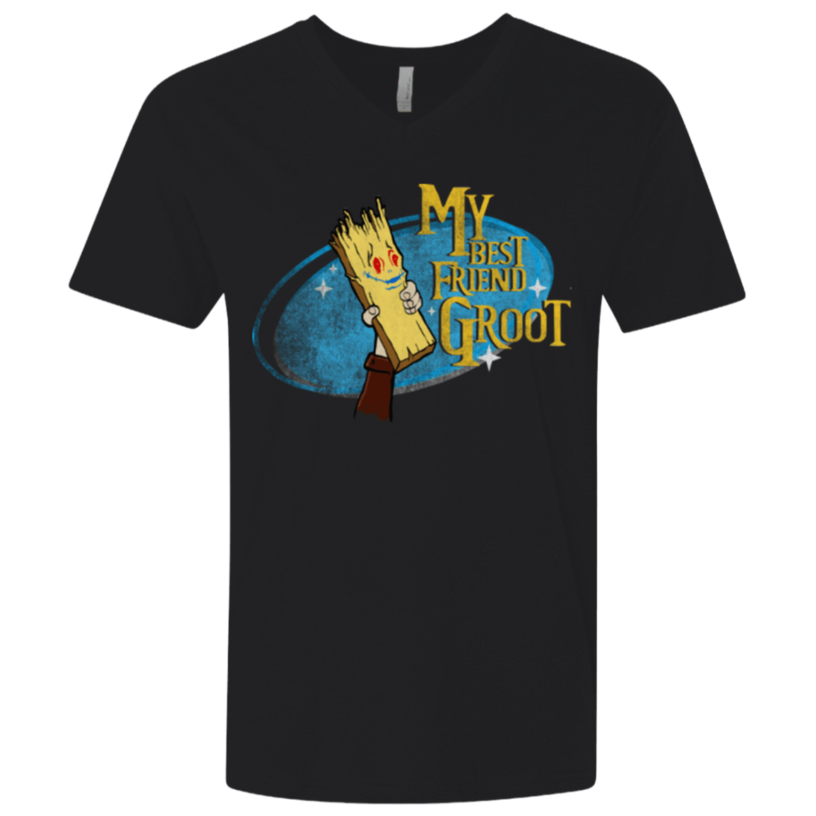 T-Shirts Black / X-Small My Best Friend Groot Men's Premium V-Neck