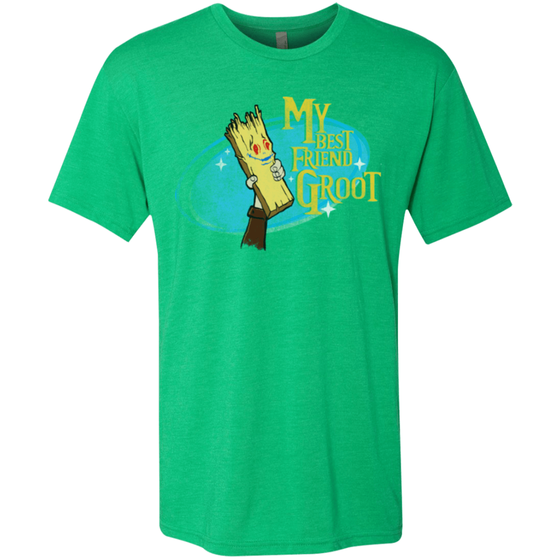 T-Shirts Envy / Small My Best Friend Groot Men's Triblend T-Shirt
