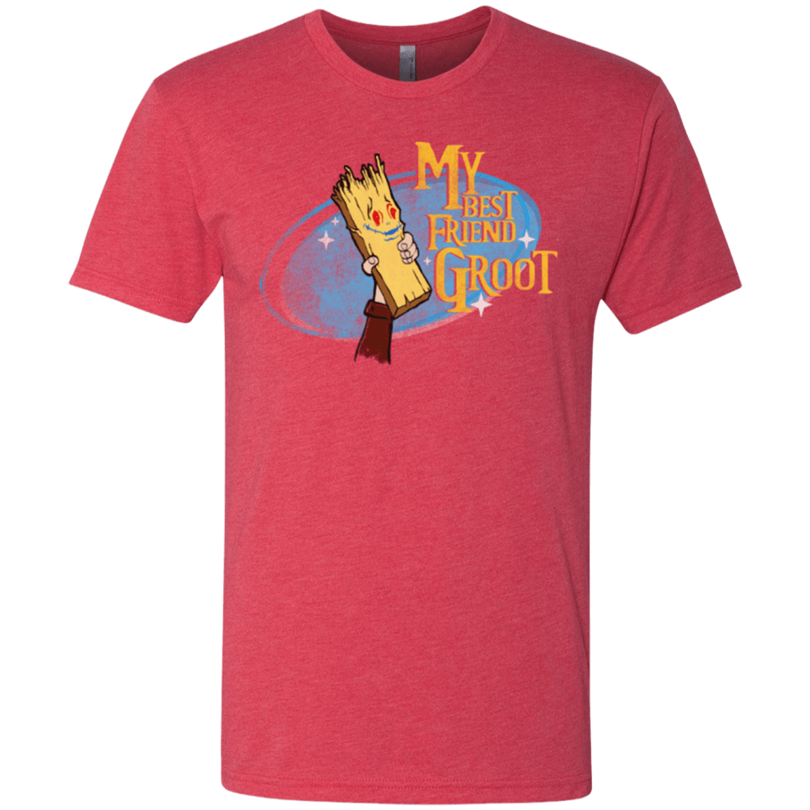 T-Shirts Vintage Red / Small My Best Friend Groot Men's Triblend T-Shirt