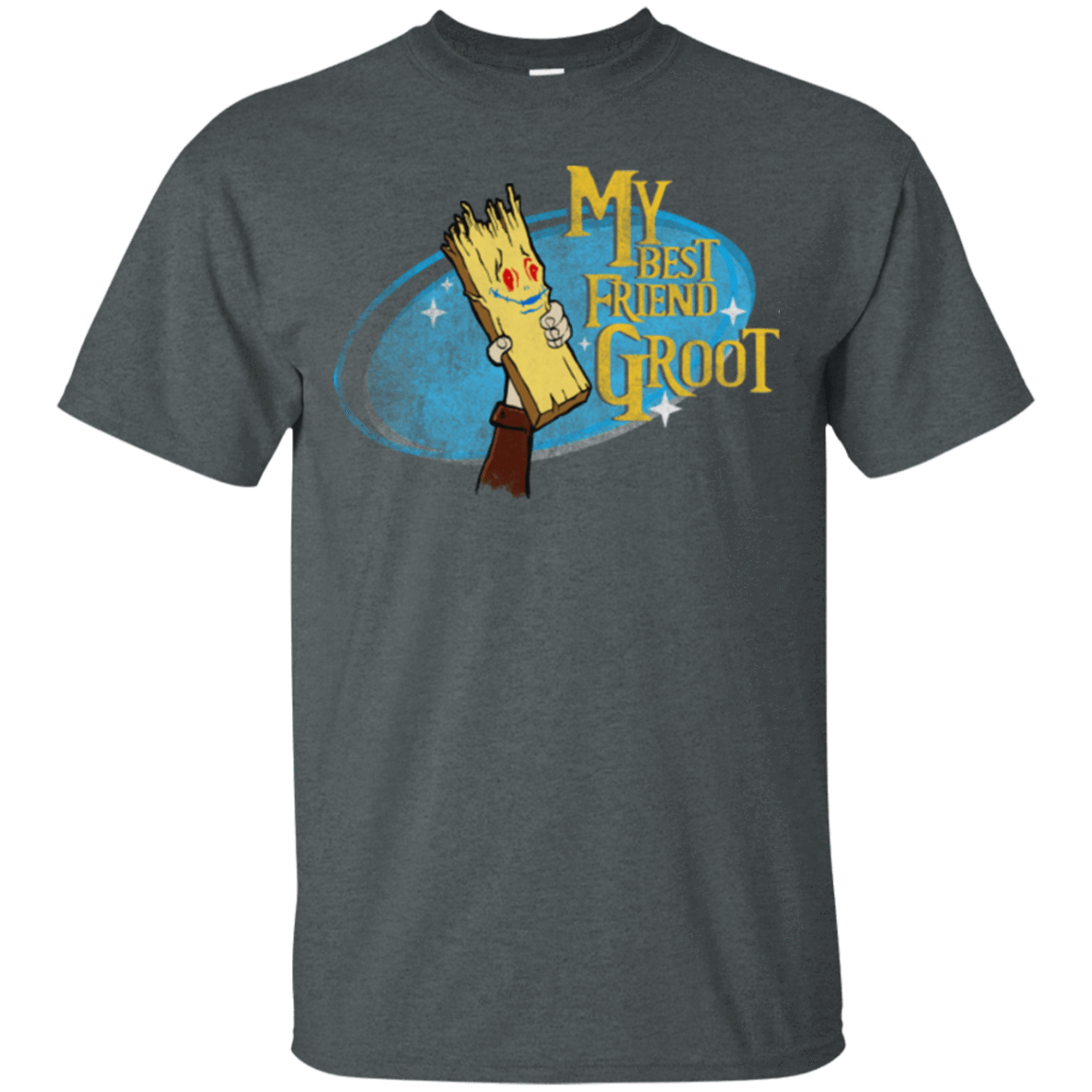 T-Shirts Dark Heather / Small My Best Friend Groot T-Shirt