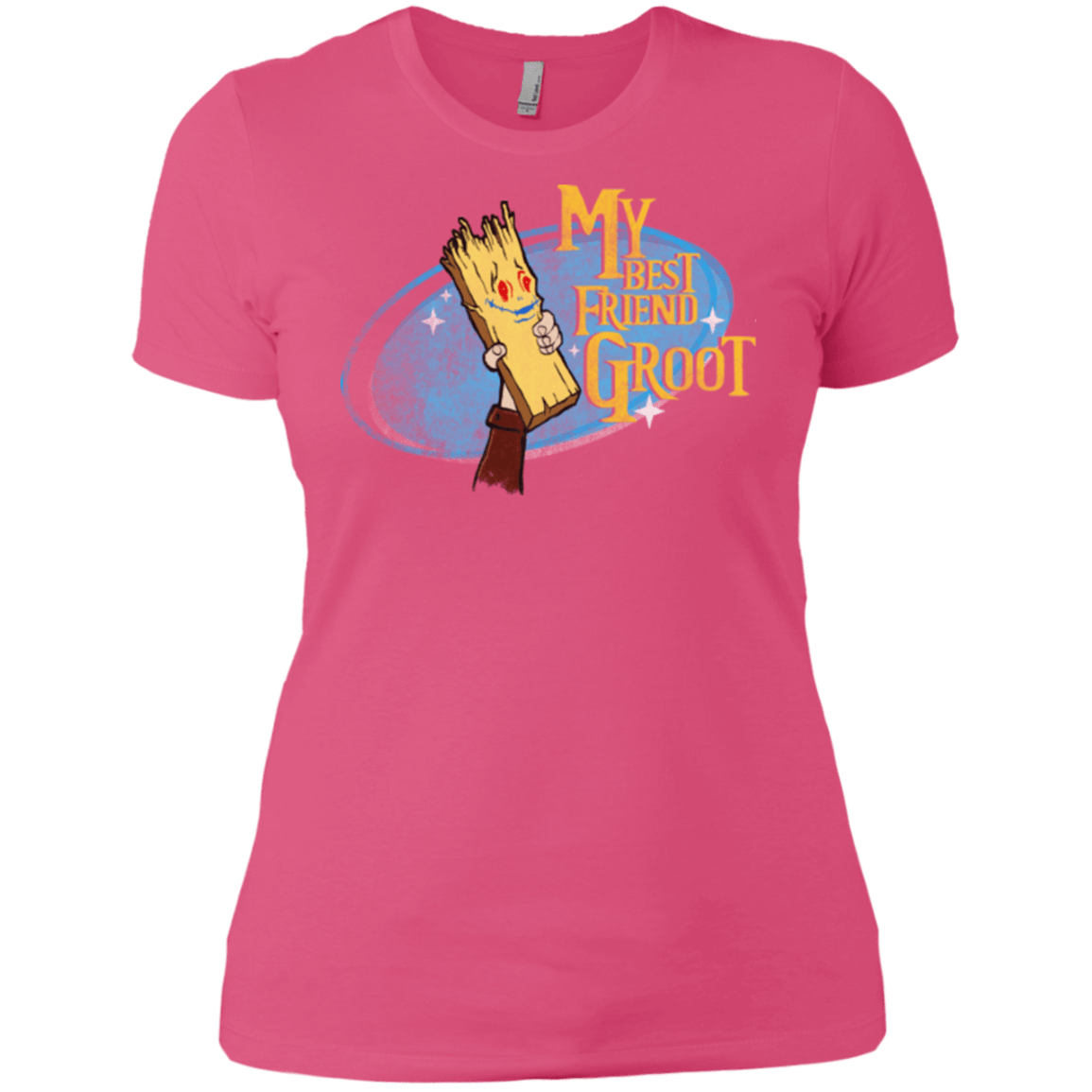 T-Shirts Hot Pink / X-Small My Best Friend Groot Women's Premium T-Shirt