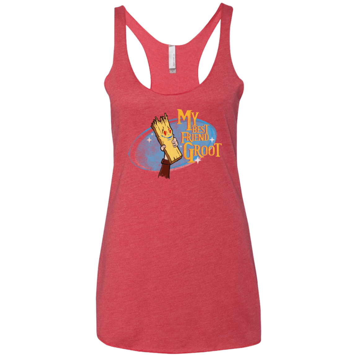 T-Shirts Vintage Red / X-Small My Best Friend Groot Women's Triblend Racerback Tank