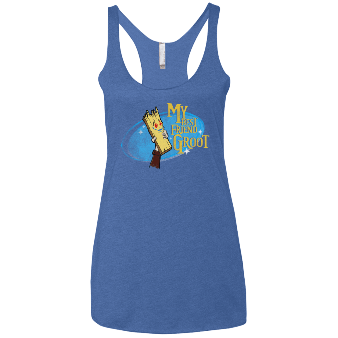 T-Shirts Vintage Royal / X-Small My Best Friend Groot Women's Triblend Racerback Tank