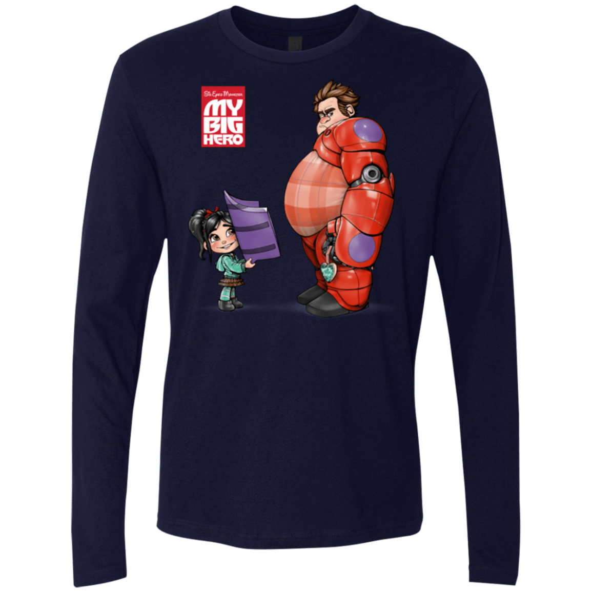 T-Shirts Midnight Navy / Small My Big Hero Men's Premium Long Sleeve