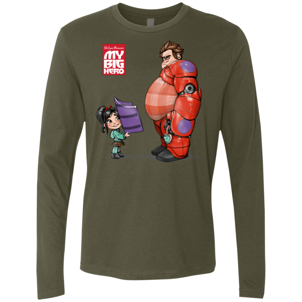 T-Shirts Military Green / Small My Big Hero Men's Premium Long Sleeve