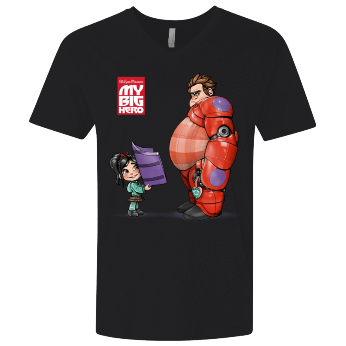T-Shirts Black / X-Small My Big Hero Men's Premium V-Neck