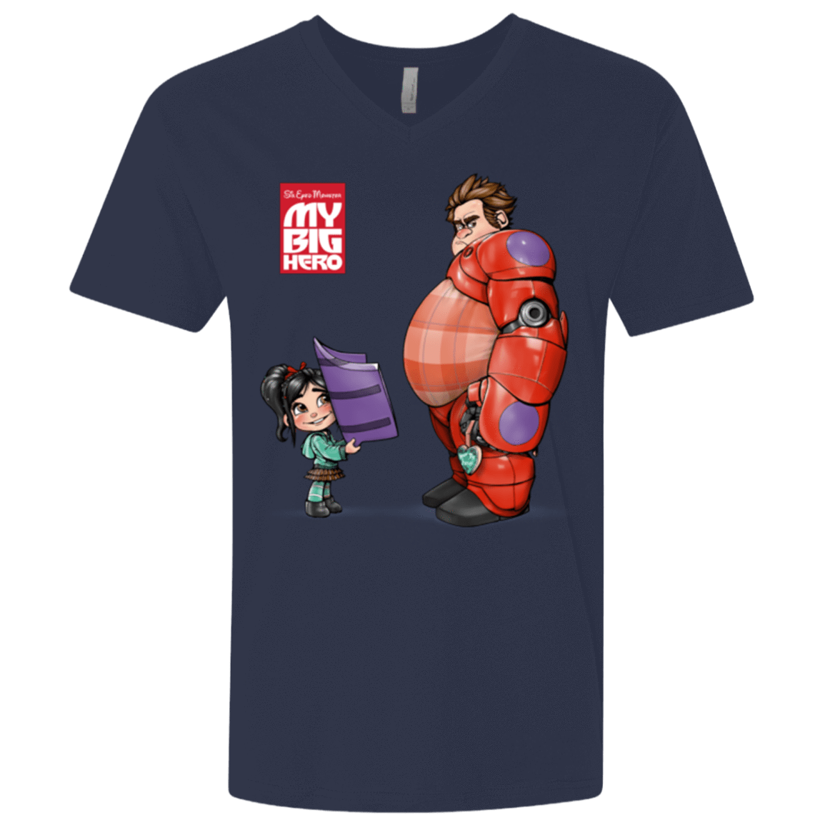 T-Shirts Midnight Navy / X-Small My Big Hero Men's Premium V-Neck