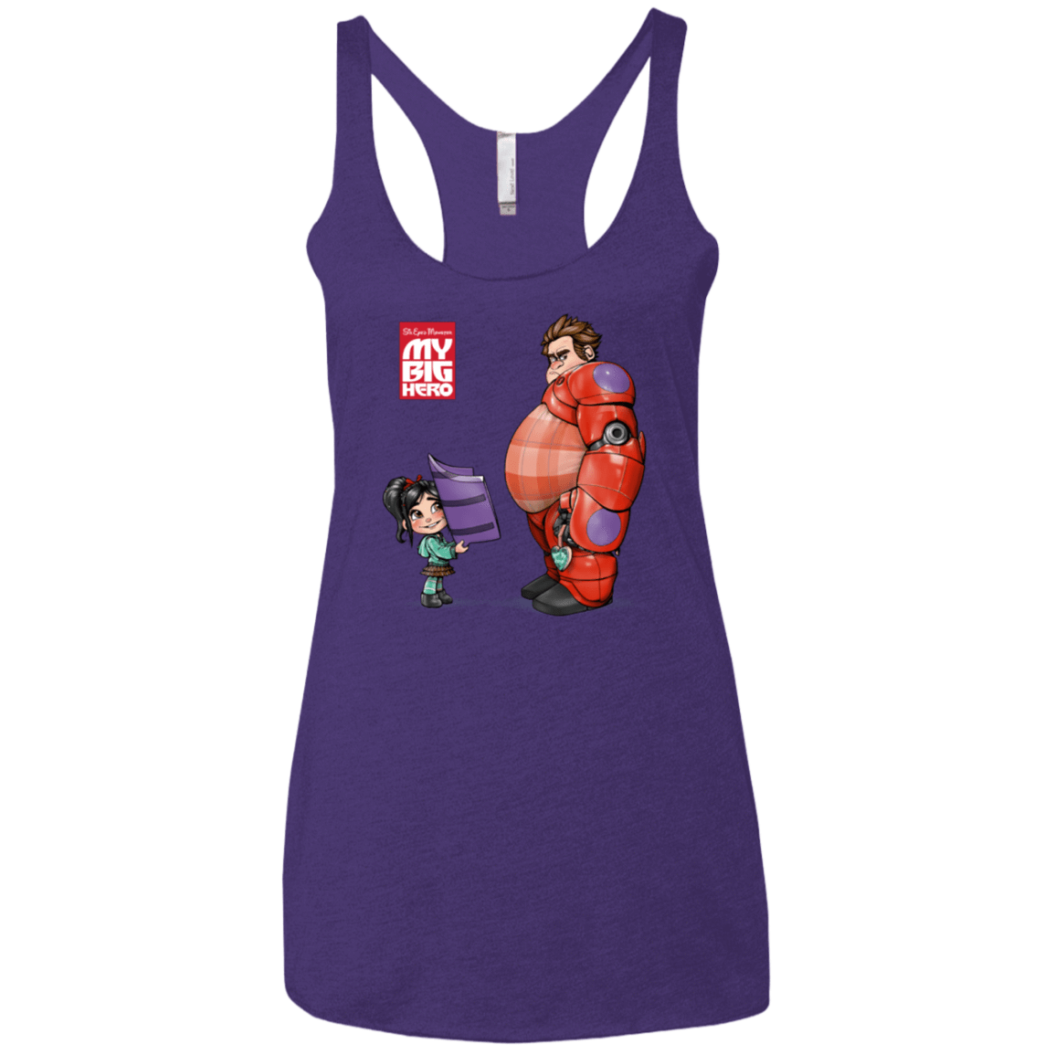 T-Shirts Purple / X-Small My Big Hero Women's Triblend Racerback Tank
