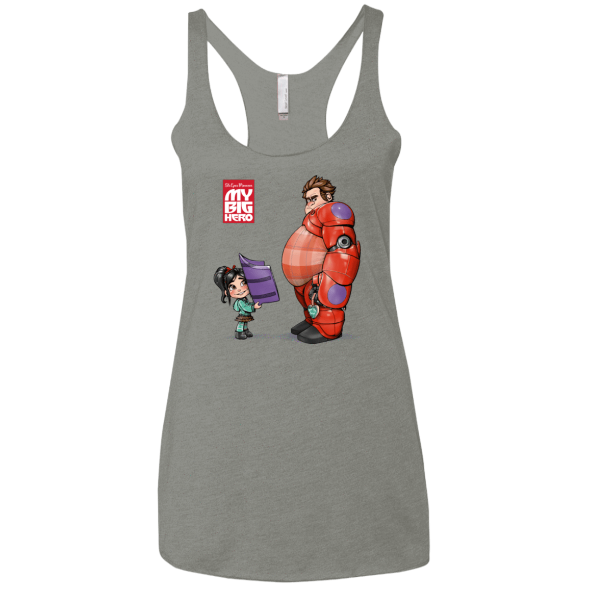 T-Shirts Venetian Grey / X-Small My Big Hero Women's Triblend Racerback Tank