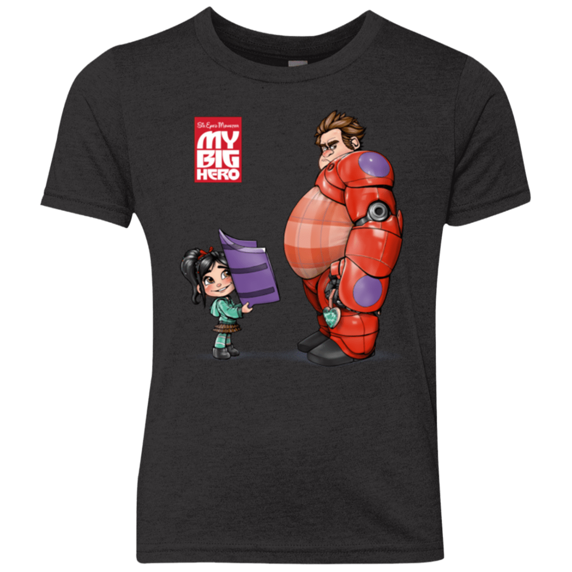 T-Shirts Vintage Black / YXS My Big Hero Youth Triblend T-Shirt