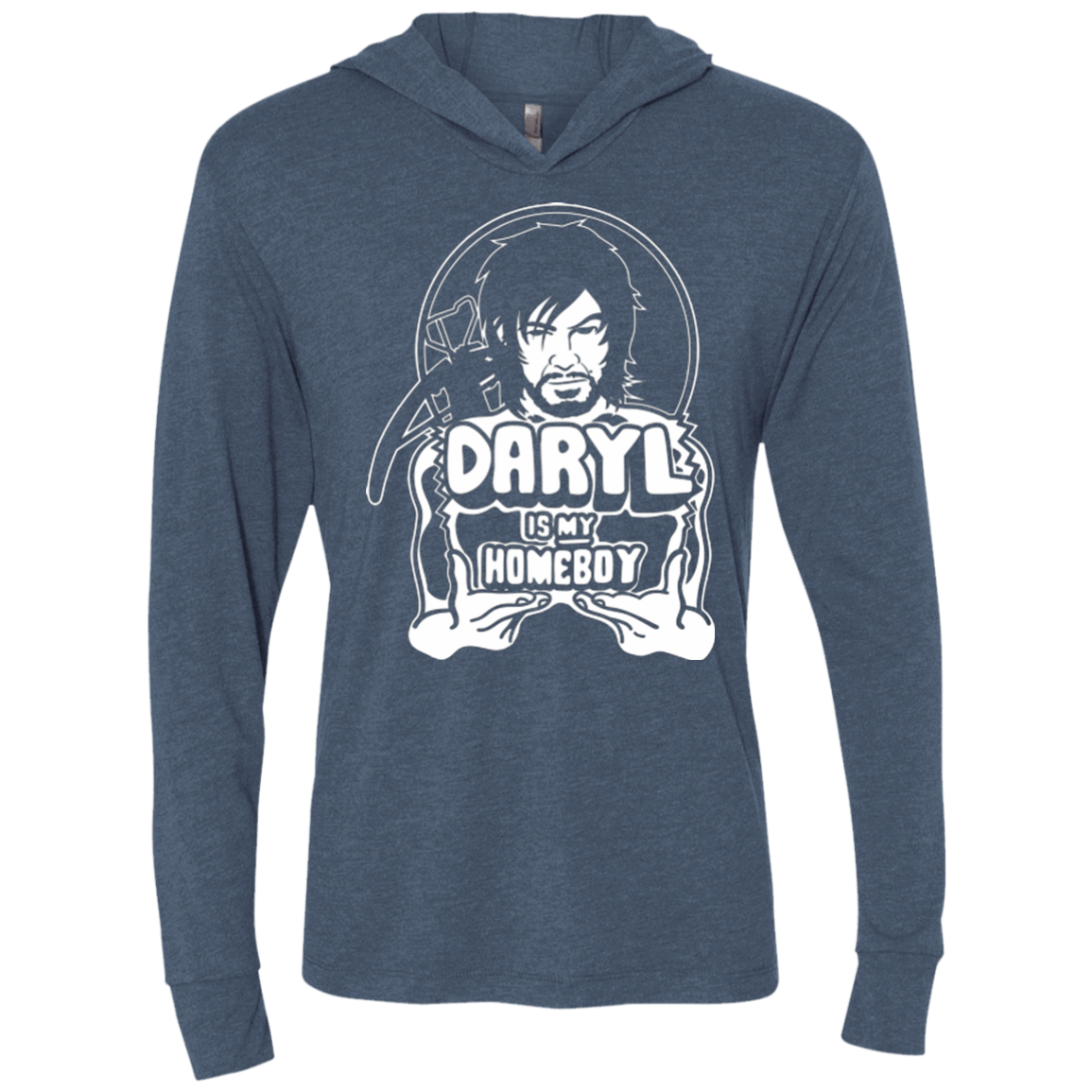 T-Shirts Indigo / X-Small My Favorite Redneck Triblend Long Sleeve Hoodie Tee