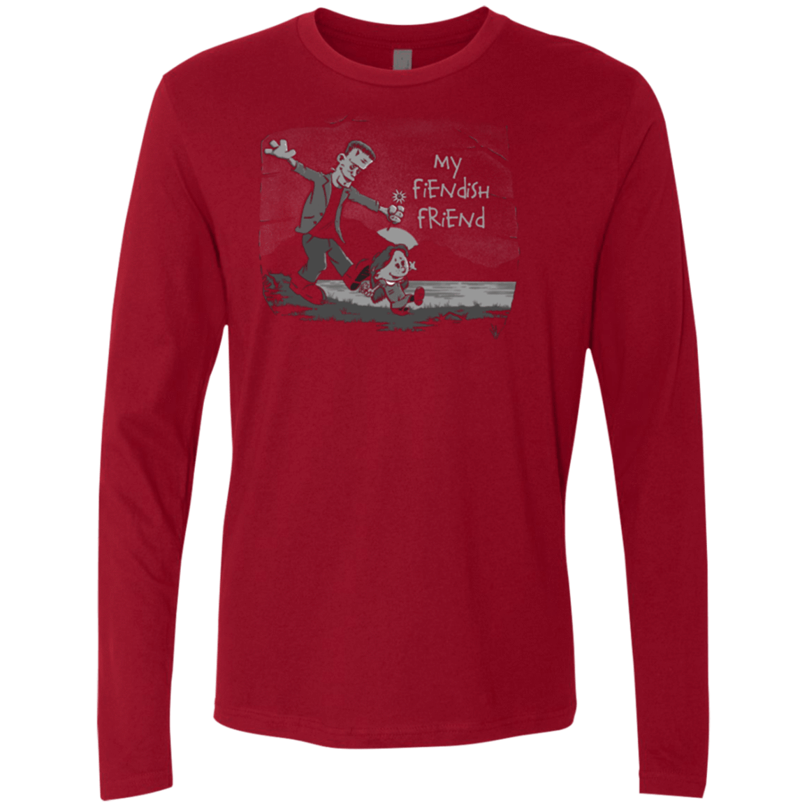 T-Shirts Cardinal / Small My Fiendish Friend Men's Premium Long Sleeve