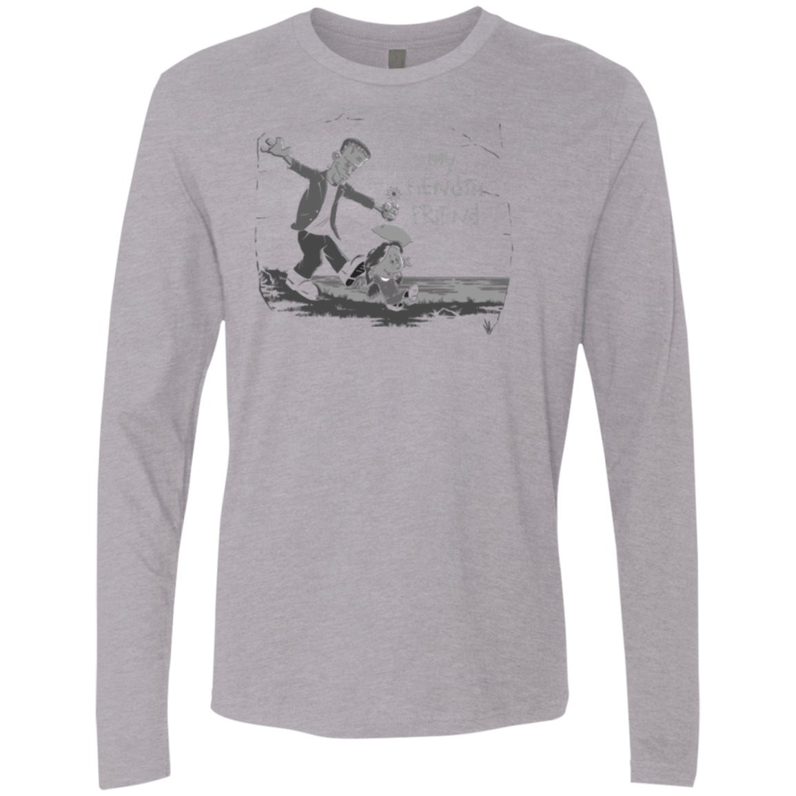 T-Shirts Heather Grey / Small My Fiendish Friend Men's Premium Long Sleeve