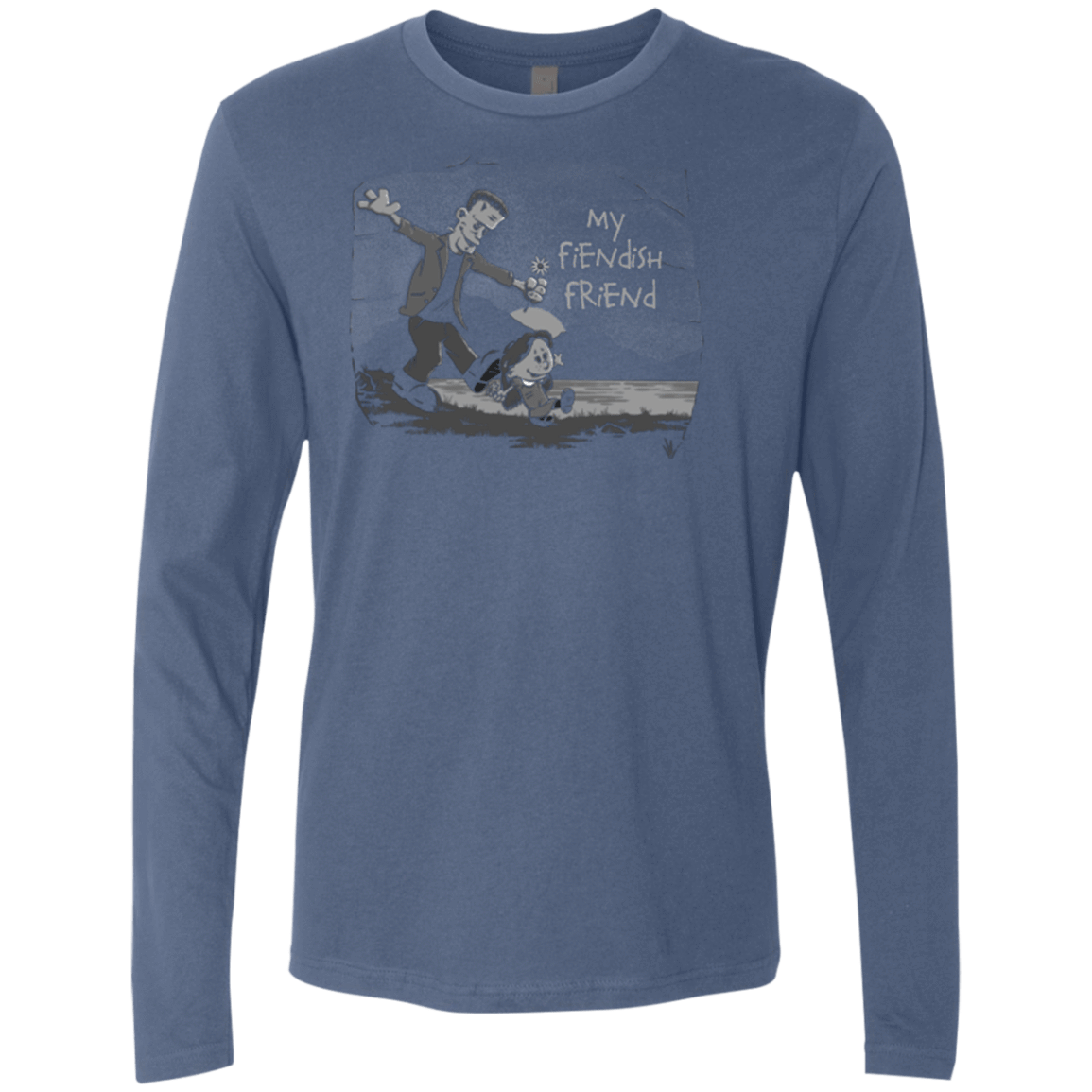 T-Shirts Indigo / Small My Fiendish Friend Men's Premium Long Sleeve