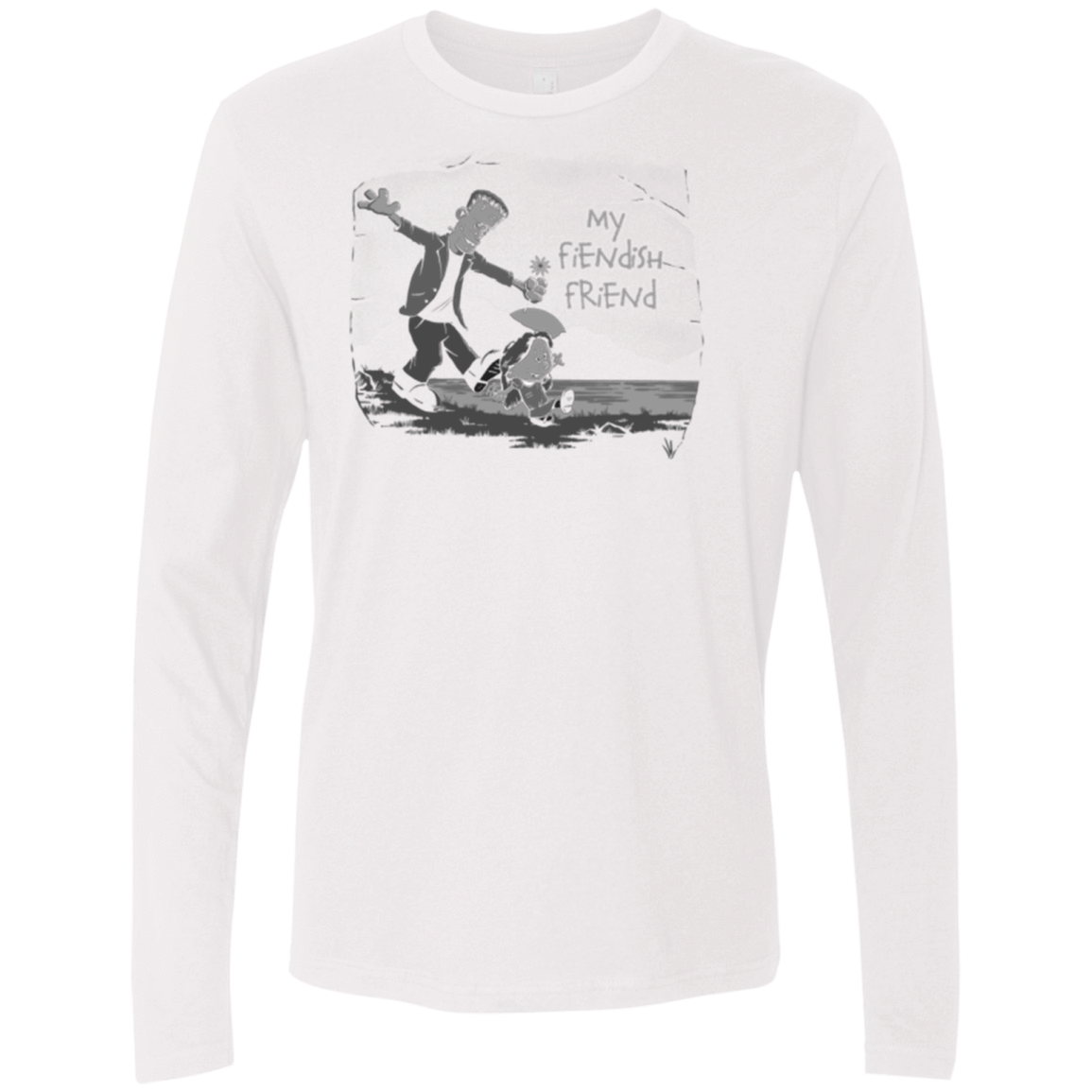 T-Shirts White / Small My Fiendish Friend Men's Premium Long Sleeve