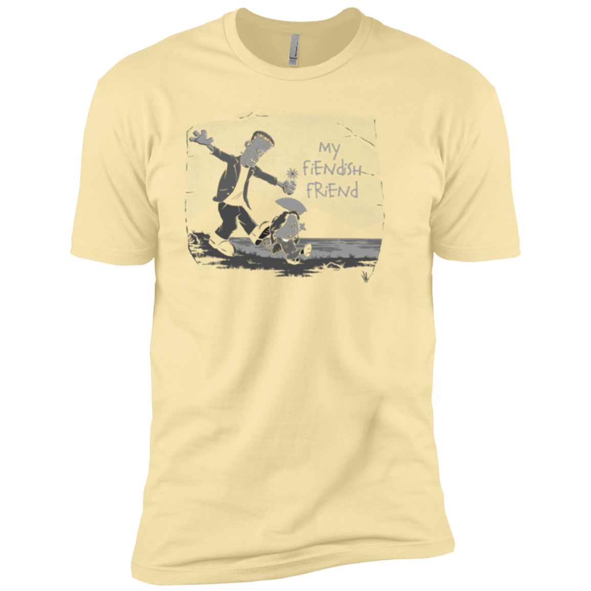 T-Shirts Banana Cream / X-Small My Fiendish Friend Men's Premium T-Shirt