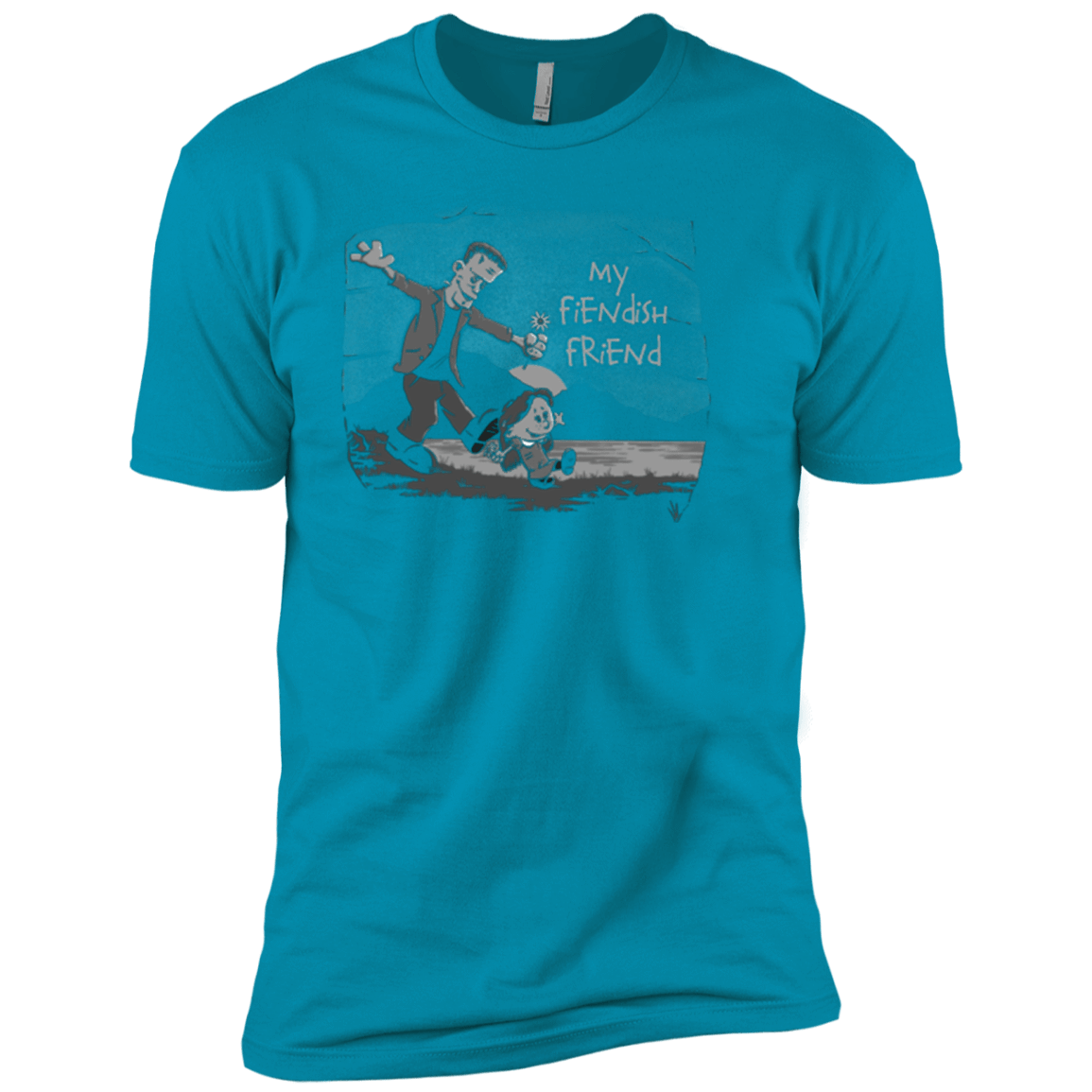 T-Shirts Turquoise / X-Small My Fiendish Friend Men's Premium T-Shirt