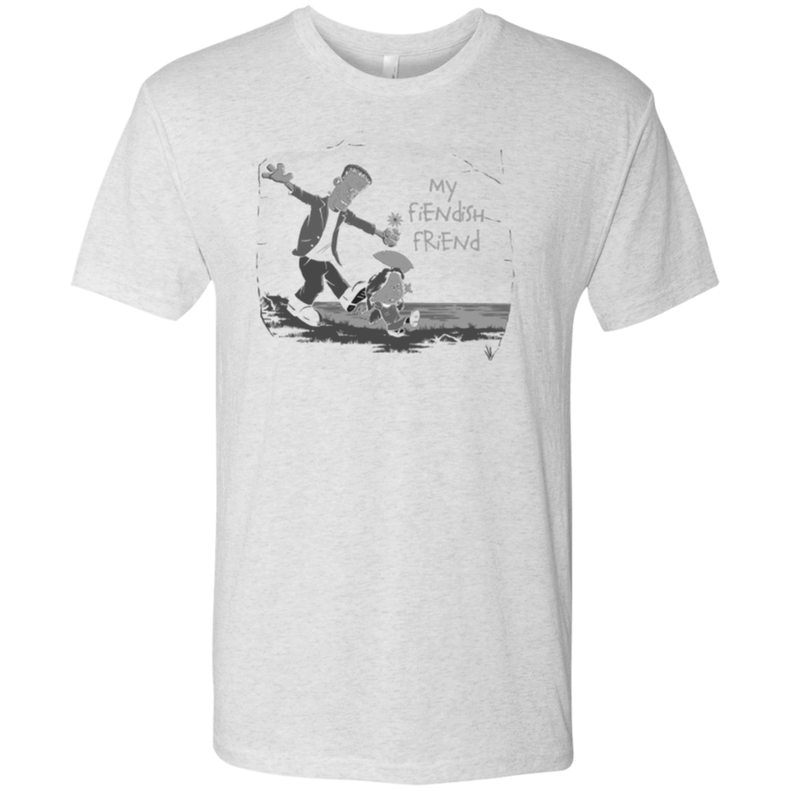 T-Shirts Heather White / Small My Fiendish Friend Men's Triblend T-Shirt