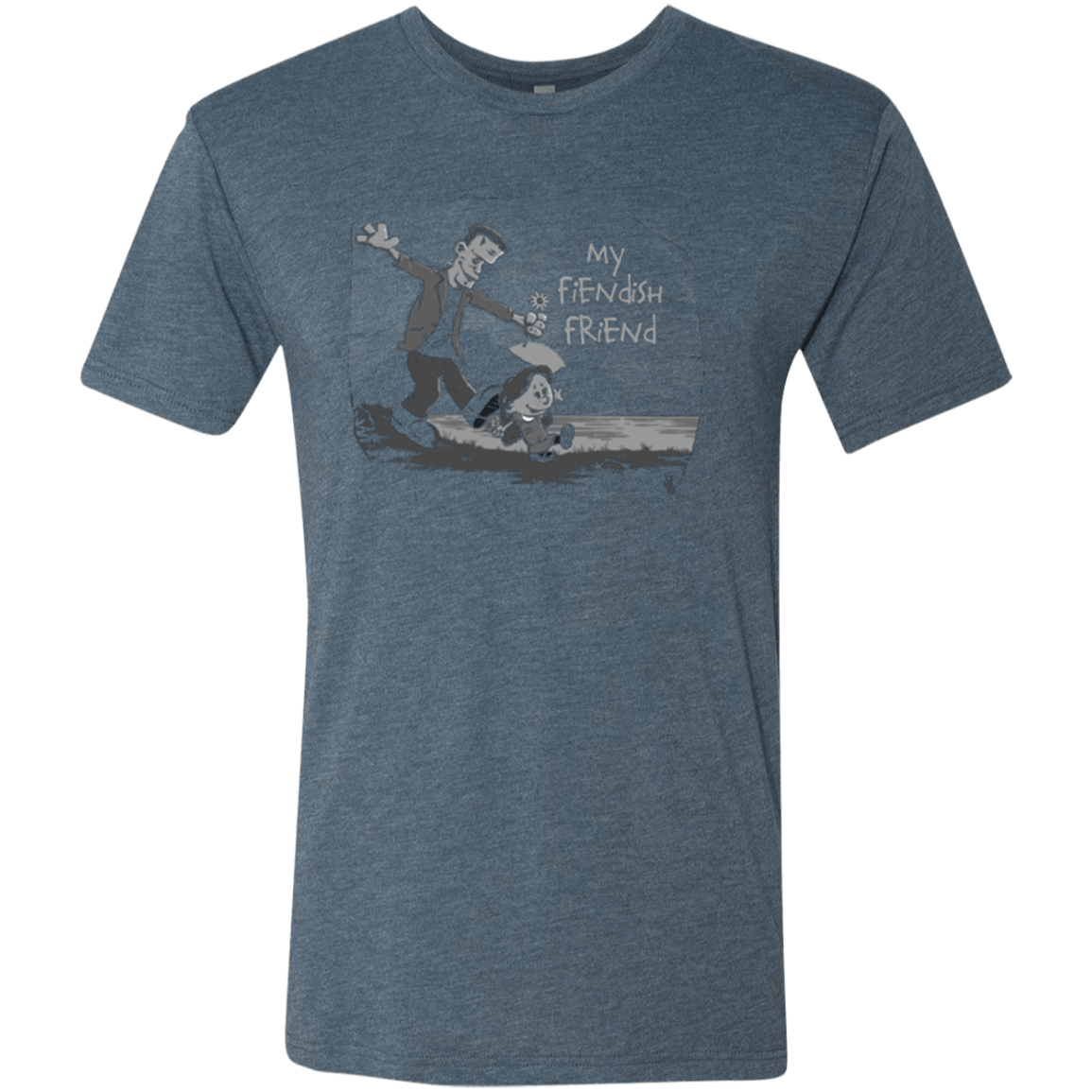 T-Shirts Indigo / Small My Fiendish Friend Men's Triblend T-Shirt