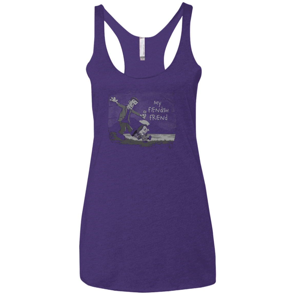 T-Shirts Purple / X-Small My Fiendish Friend Women's Triblend Racerback Tank