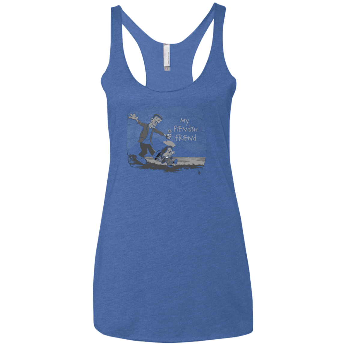 T-Shirts Vintage Royal / X-Small My Fiendish Friend Women's Triblend Racerback Tank