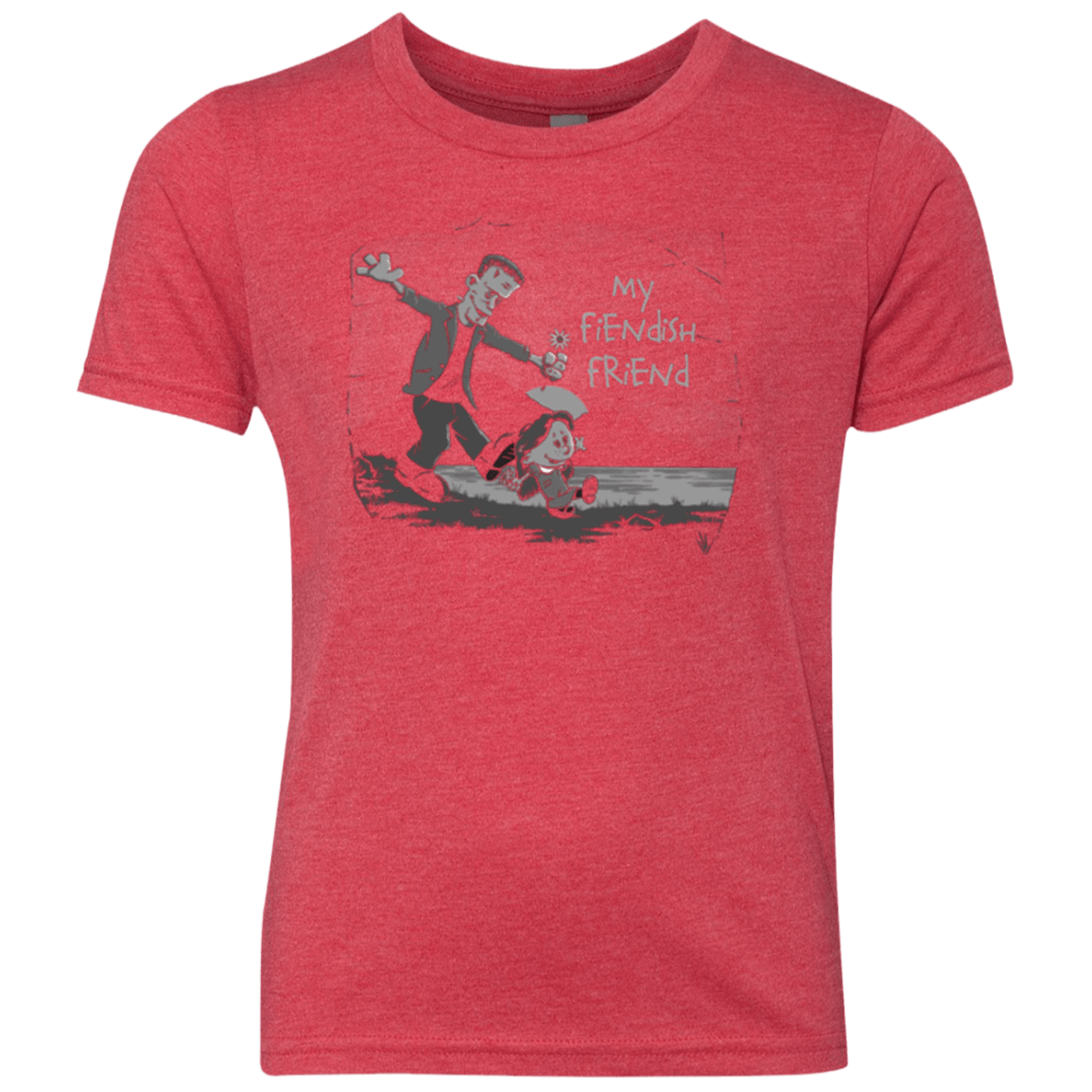 T-Shirts Vintage Red / YXS My Fiendish Friend Youth Triblend T-Shirt