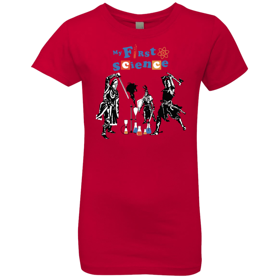 T-Shirts Red / YXS My First Science Girls Premium T-Shirt