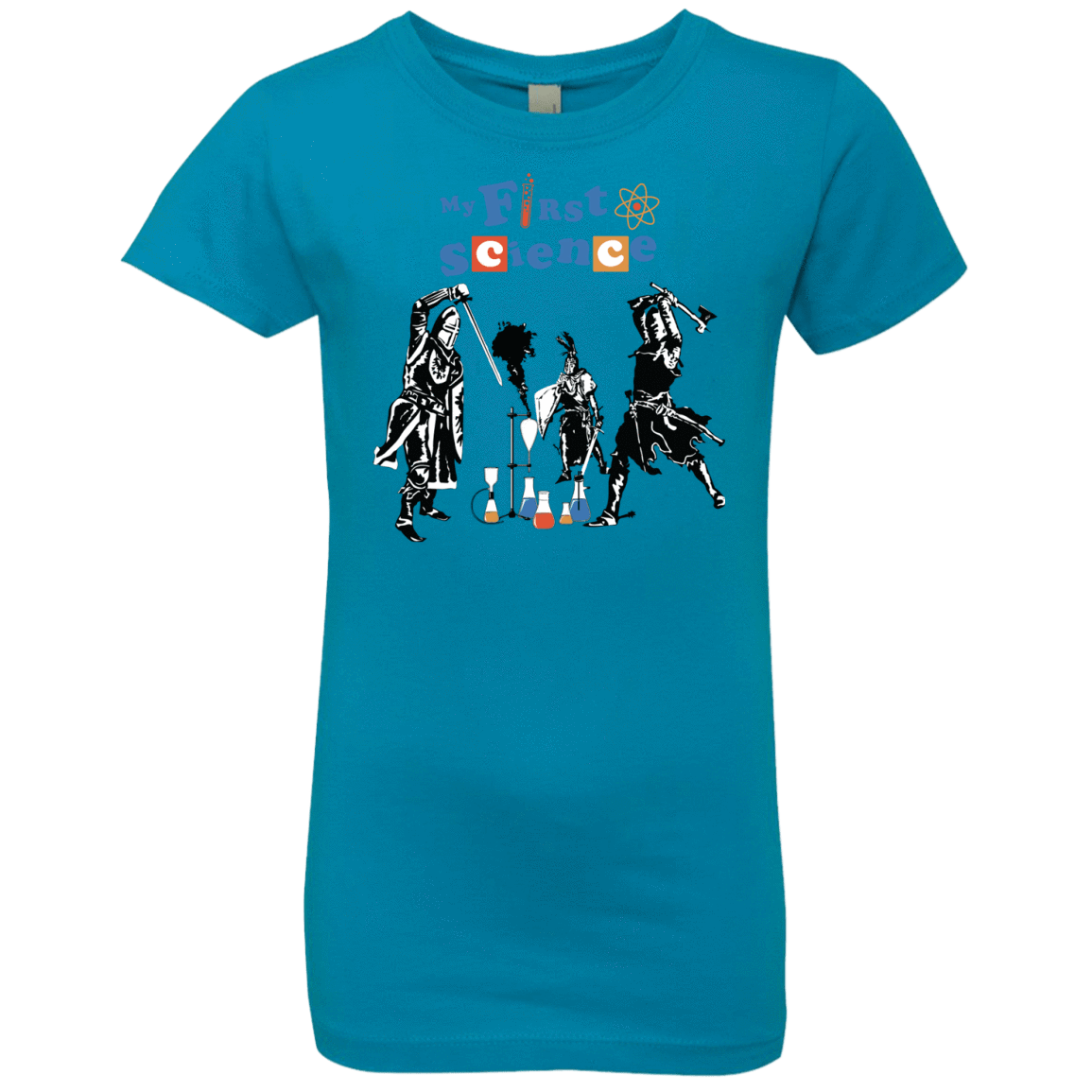 T-Shirts Turquoise / YXS My First Science Girls Premium T-Shirt