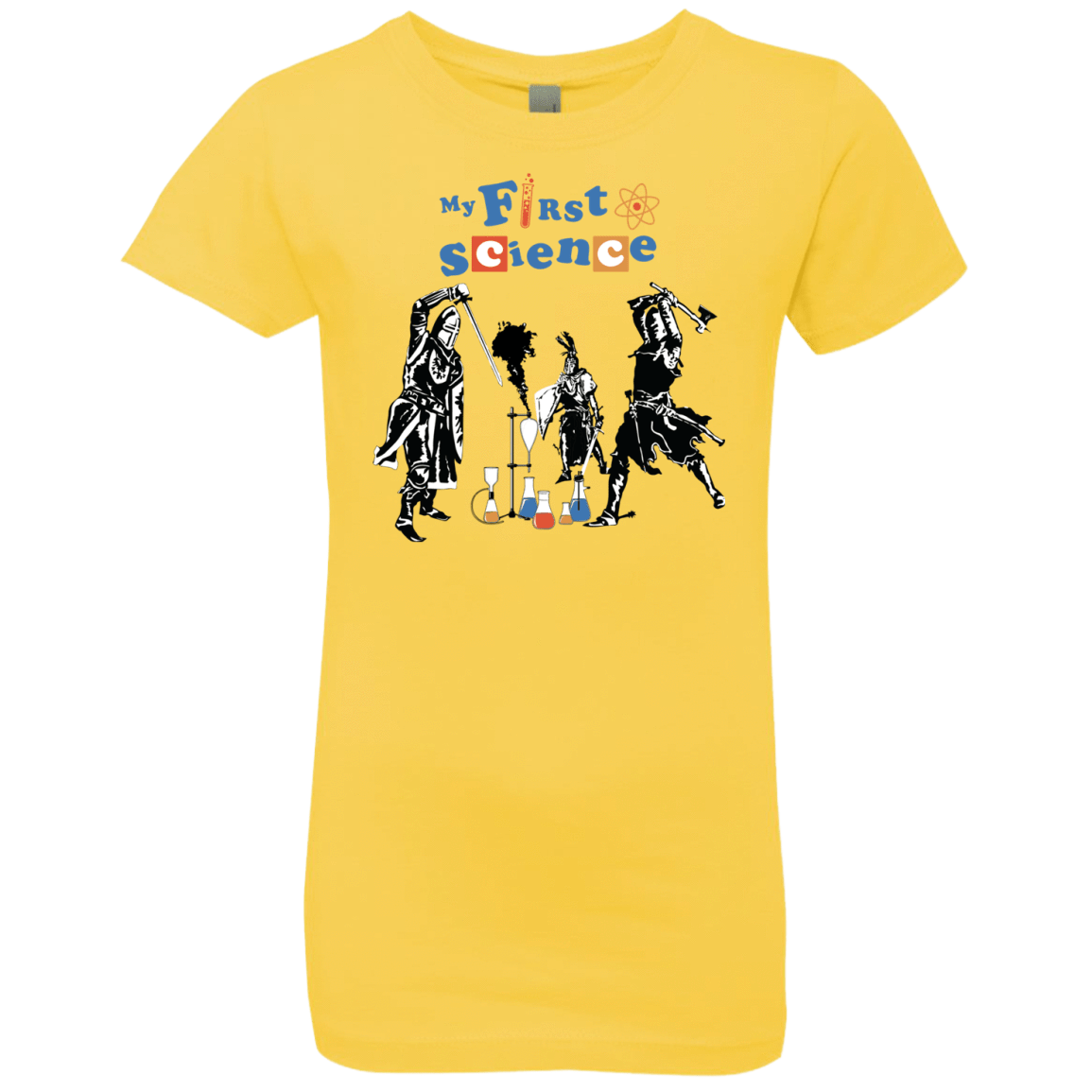T-Shirts Vibrant Yellow / YXS My First Science Girls Premium T-Shirt