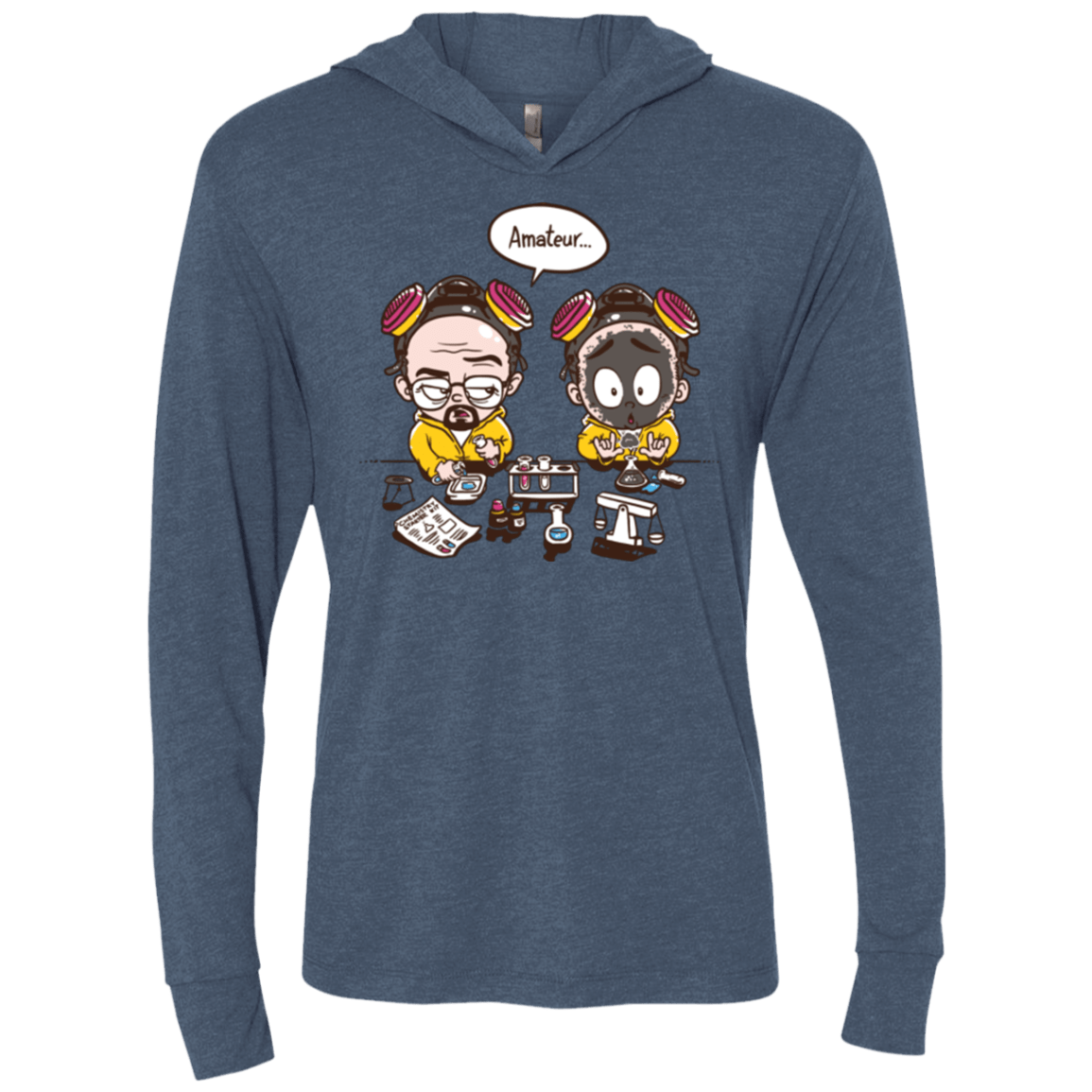 T-Shirts Indigo / X-Small My First Science kit Triblend Long Sleeve Hoodie Tee