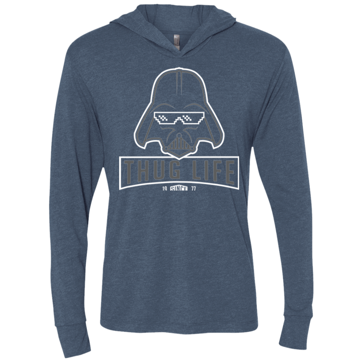 T-Shirts Indigo / X-Small My Life (1) Triblend Long Sleeve Hoodie Tee